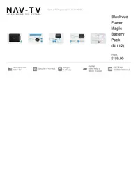 Notice NAV-TV NTVKIT808 Dashcam