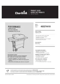 Notice CHAR BROIL PERFORMANCE 463274419 Barbecue