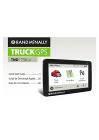 Notice Rand McNally INTELLIROUTE TND 730 GPS device