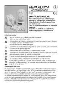 Notice Pentatech MA03 Détecteur de mouvements