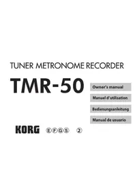 Notice KORG TMR50 Equipement DJ