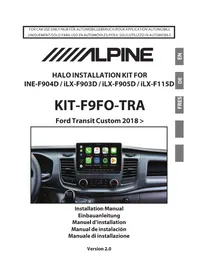 Notice ALPINE KITF9FOTRA Autoradio