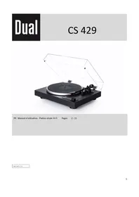 Notice DUAL CS 429 Platine_disque