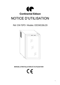 Notice CONTINENTAL EDISON CECWC28LCD Cave à vin