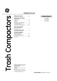 Notice GE PROFILE GCG1580PSS Compacteur de déchets