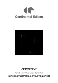 CONTINENTAL EDISON CETV3ZSEV2 - Cooker