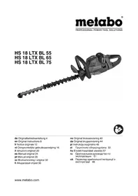 Notice METABO HS 18 LTX BL 55 Taille-haies