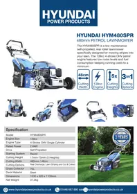 Notice HYUNDAI HYM480SPR Tondeuse à gazon