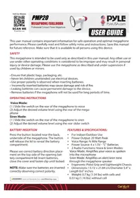 Notice Pyle PMP20 Mégaphone
