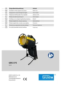 Notice Güde GRS 375 Tamis roulant