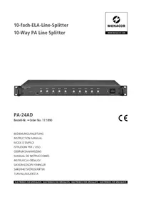 Notice Monacor PA24AD Répartiteur
