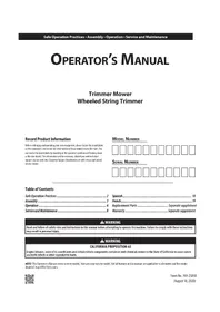 Notice TROY-BILT TB22TM Coupe-herbe