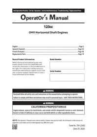 Notice TROY-BILT SQUALL 123R Souffleur à neige