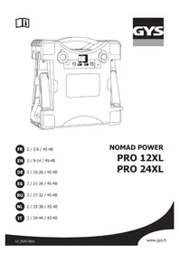 Notice GYS NOMAD POWER PRO 24 XL Power bank
