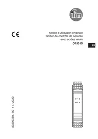 Notice IFM G1501S Boîtier de contrôle électrique