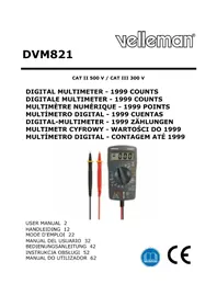 Notice VELLEMAN DVM821 Multimeter
