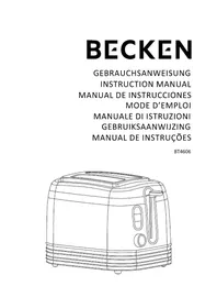 Notice Becken BT4606 Grille pain
