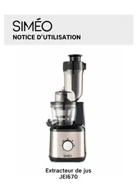 Notice SIMEO JEI670 Extracteur de jus