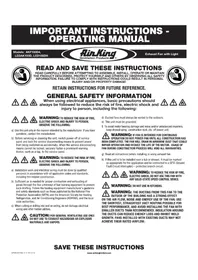 Notice Air King LEDAK100D Basket