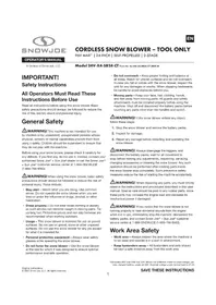 Notice Snow Joe 24VX4SB24CT Snow blower