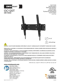 Notice OmniMount OC120T Support mural