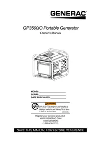 Notice Generac GP3500IO Generador