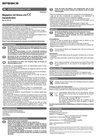 Notice Speaka ER66S Mégaphone