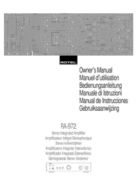 Notice ROTEL RA972 Ontvanger