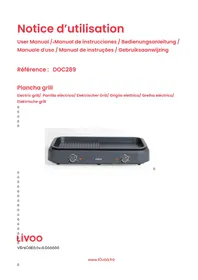 Notice LIVOO DOC289 Bakplaat