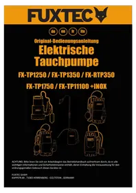 Notice Fuxtec FXTP11000 Pompa