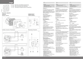 Notice HAGER WUC72 Contrôleur de température