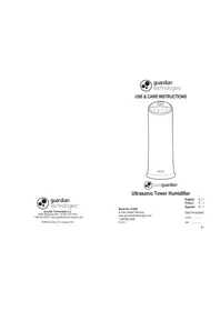 Notice PureGuardian H3200BAR Humidificateur