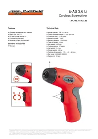 Notice Ergotools Pattfield EAS 3 6 LI Visseuse