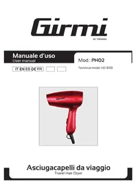 Notice GIRMI PH02 Secador de pelo