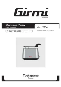 Notice GIRMI TP54 Torradeira