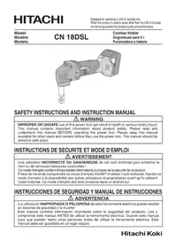 Notice HITACHI CN 18DSL Tijeras