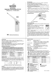 Notice Scala SC 212 Thermomètre