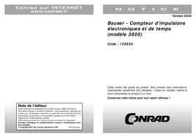 Notice CONRAD 3801 équipements de mesure