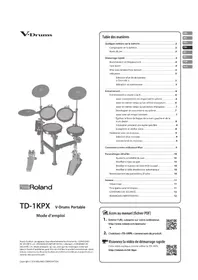 Notice ROLAND TD1KPX Tambour ordinateur