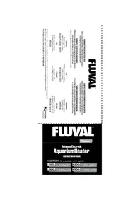 Notice Fluval E300 Chauffage