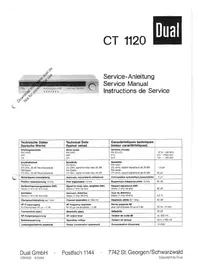 Notice DUAL CT 1120 Récepteur audio