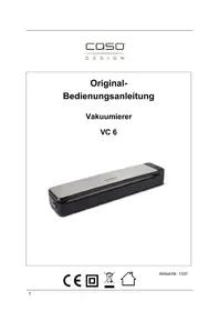 Notice CASO VC6 Vacuum packaging machines