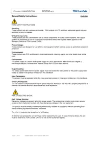 Notice TDK-Lambda DSP6012 Câble pour ordinateur et périphérique