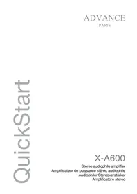 Notice ADVANCE XA600 Recepteur