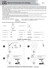 Notice CGV SUCS Support mural pour écran
