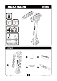 Notice Buzz Rack BUFFALO 4 Porte-vélo