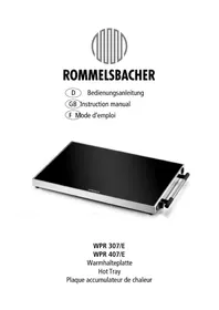Notice Rommelsbacher WPR 407E Plaque chauffante