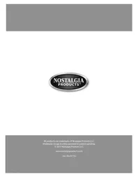 Notice Nostalgia SNP100 Machine à popcorn