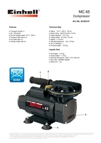 Notice EINHELL MC 65 Compresseur d'air