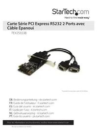 Notice StarTech.com PEX2S553B Carte d'extension informatique